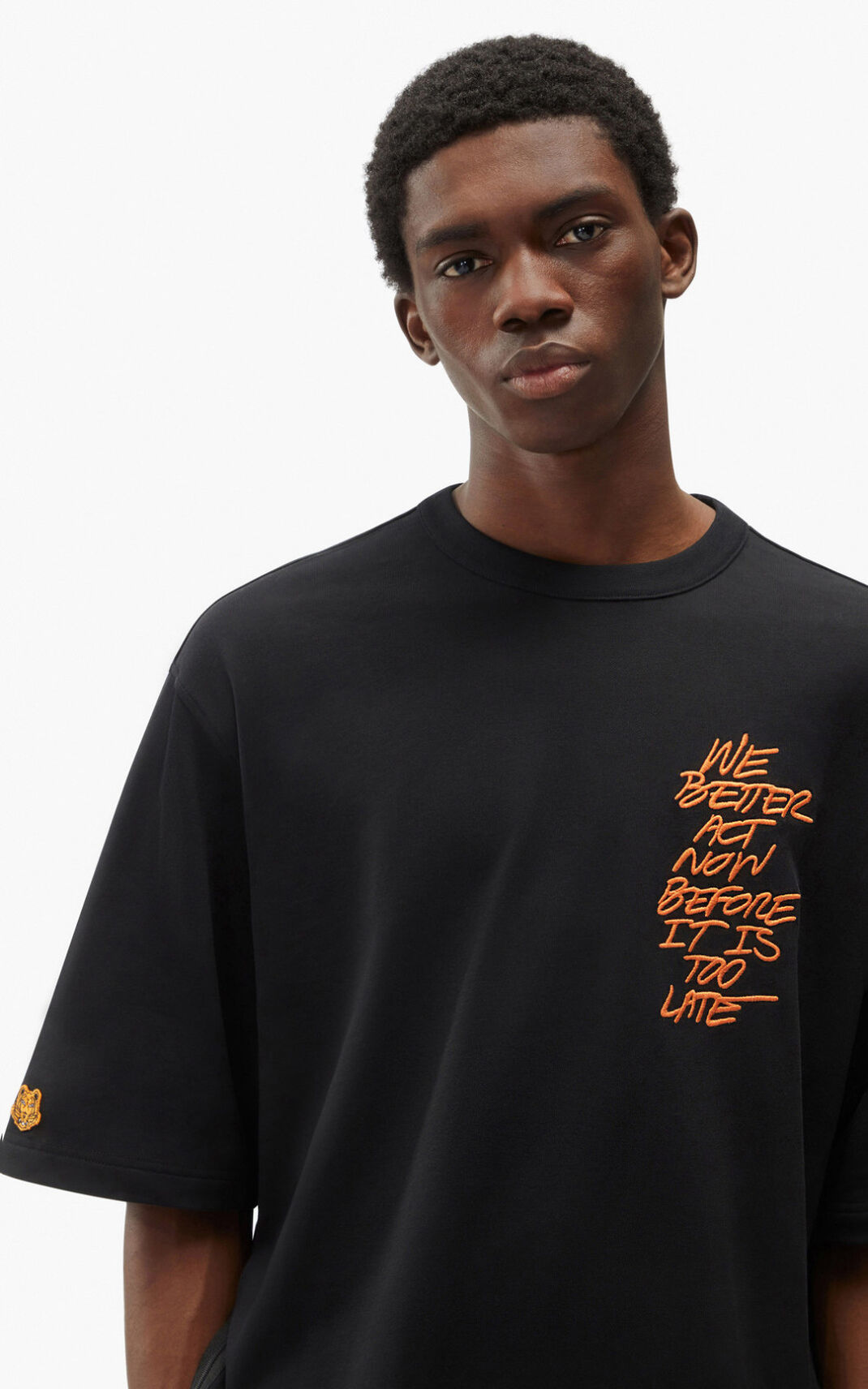 Kenzo We better act now oversize Camisetas Hombre Negras | 0891237-WQ